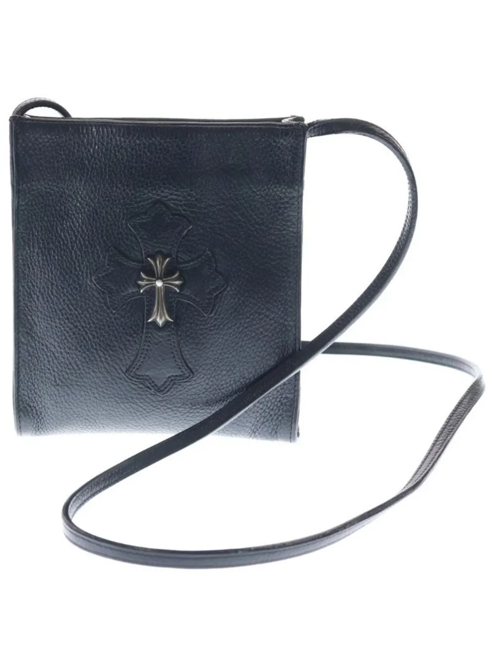 Chrome Hearts SQ Pkt CH Crs Small CH Cross Decoration Square Pocket Leather